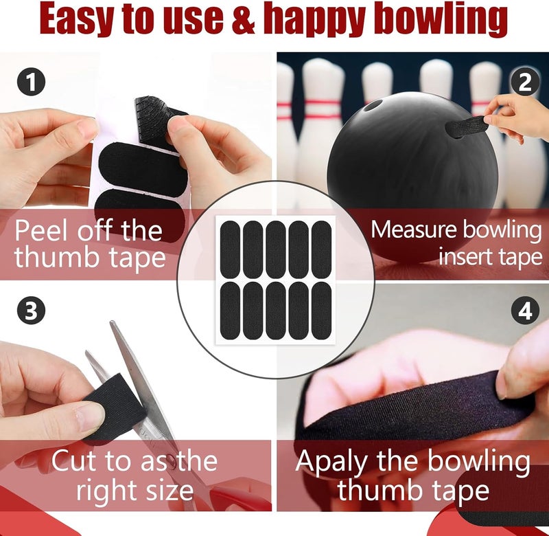 FixlyFido 100 PCS Bowling Thumb Tape - Bowling Finger Tape - Thumb Tape Protector for Bowling(Multiple Colors, 1 x 2.8 Inches, Breathable) - Image 5